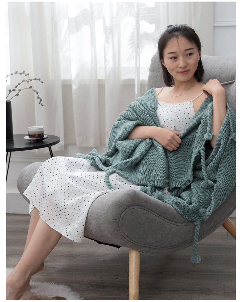 CozyWave Knitted Wool Blanket